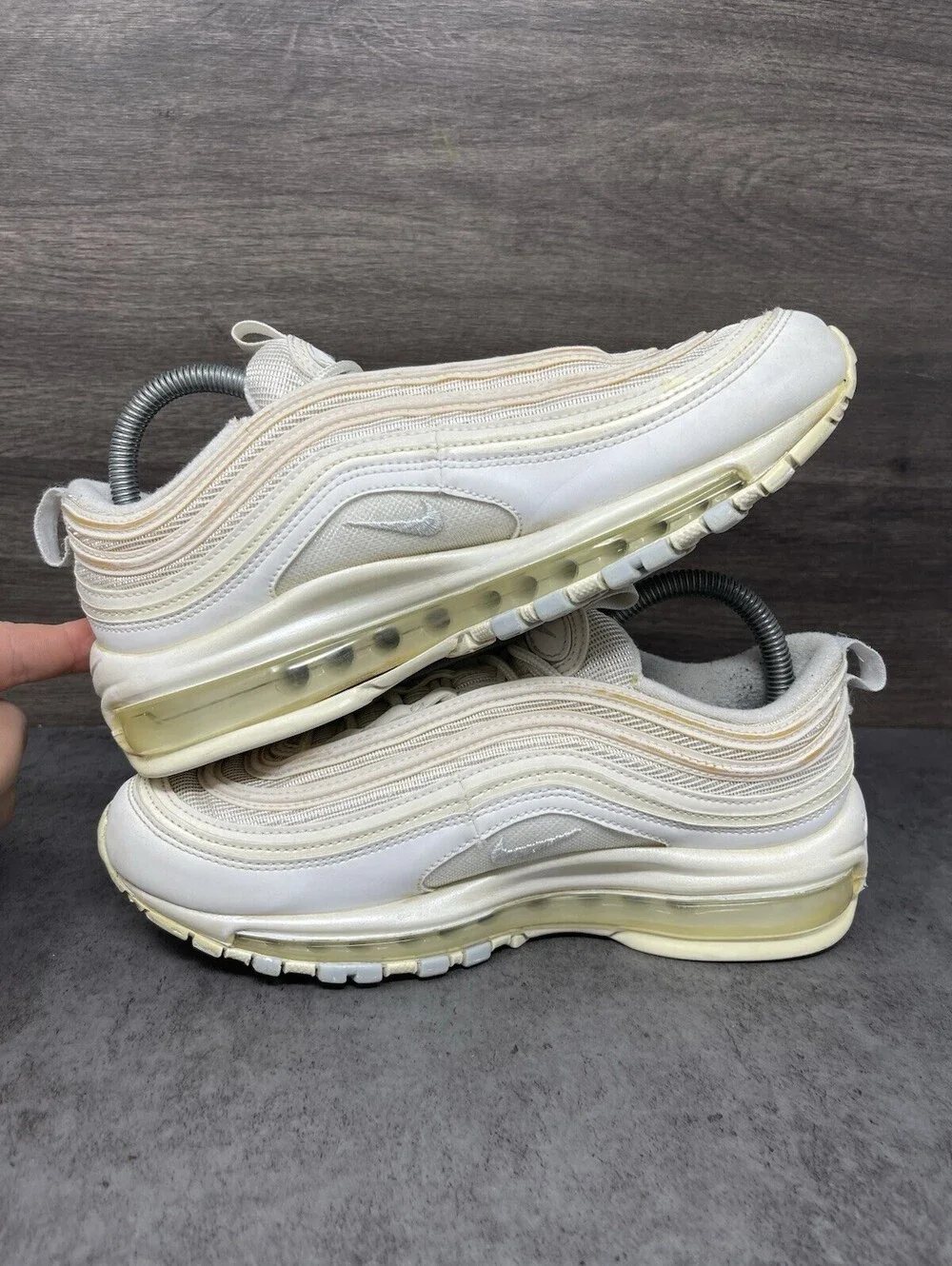 Nike Air Max 97 Pure Platinum White Womens Size 8 Sneakers 921733-100